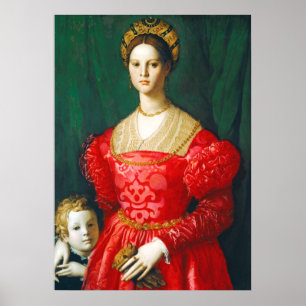 Poster Une jeune femme et son petit garçon, vers 1540