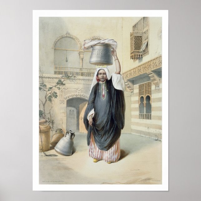 Poster Une jeune fille arabe de retour du hammam au Caire (Devant)