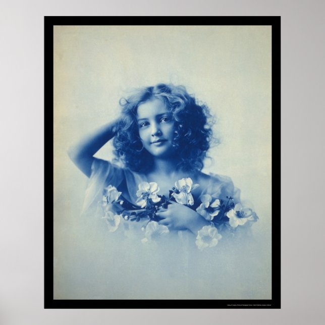 Poster Une jeune fille aux fleurs 1903 (Devant)