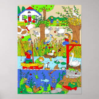 Poster Une journée à la campagne