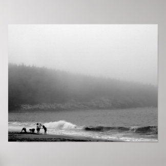 Poster Une journée à la plage - Maine