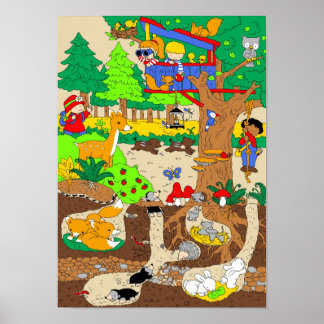 Poster Une journée dans la forêt