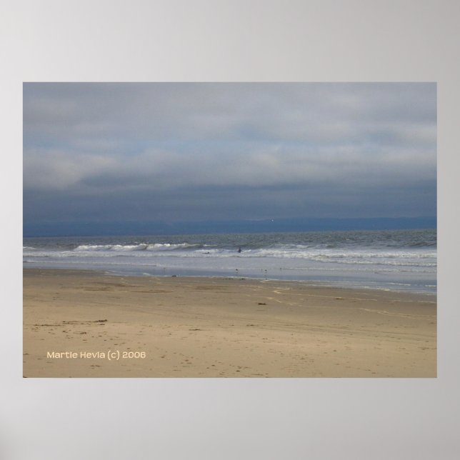 Poster Une journée tranquille à la plage (Devant)