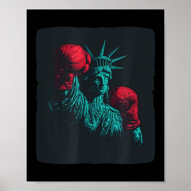 Poster Une Liberté Impressionnante Avec Gants De Boxe Cos (Devant)