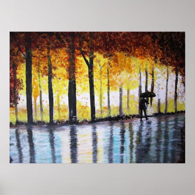 POSTER UNE LONGUE MARCHE DANS LA PLUIE (Devant)