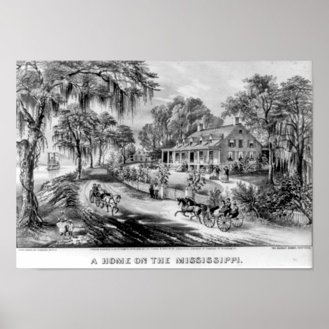 Poster Une Maison Sur Le Mississippi Imprimer (Devant)