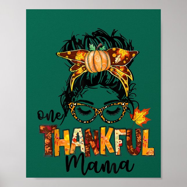 Poster Une Mama Gentil Drôle Mâle Mâle Bun Automne Que (Devant)
