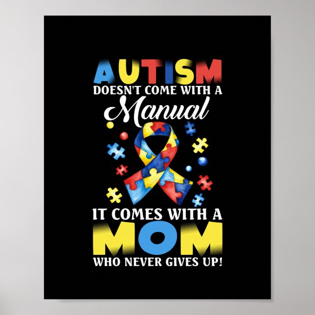 Poster Une Maman Forte Qui Ne Donne Jamais Sensibilisatio (Devant)