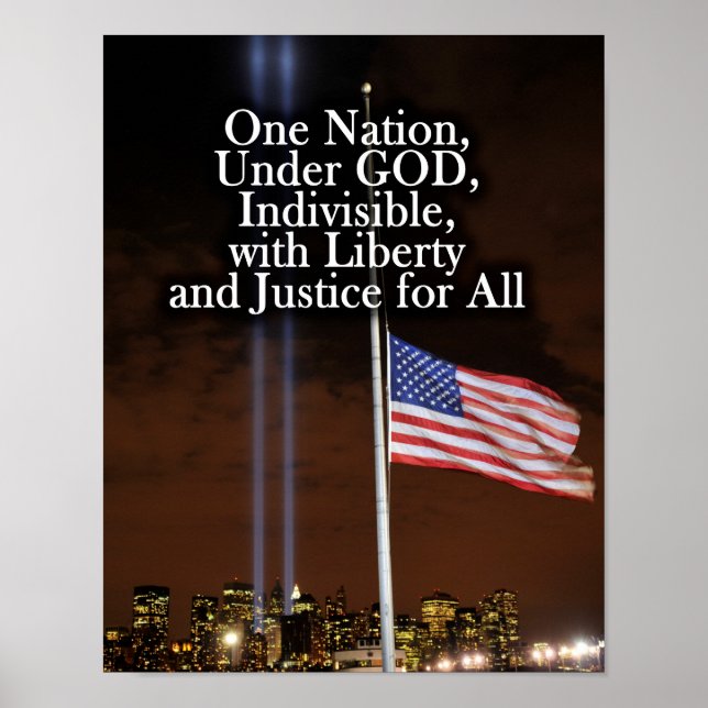 Poster Une nation sous Dieu Patriot Jour 9/11 Patriotique (Devant)