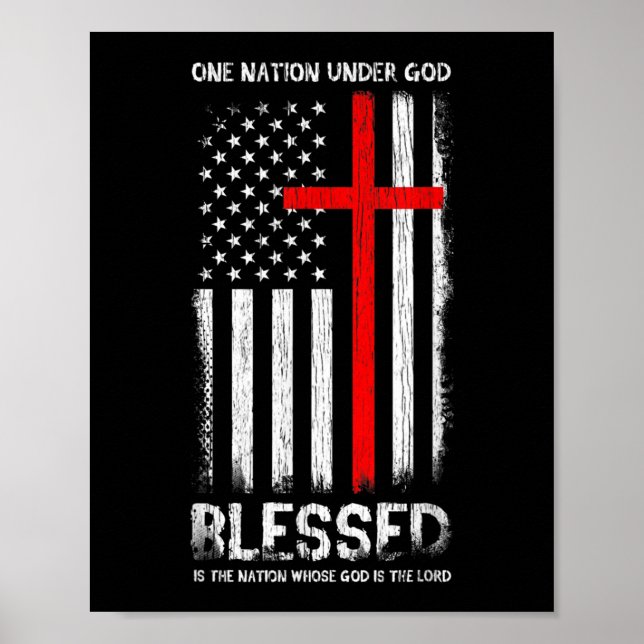 Poster Une nation sous Dieu USA Patriot vétéran (Devant)