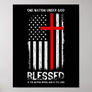 Poster Une nation sous Dieu, USA patriote vétéran
