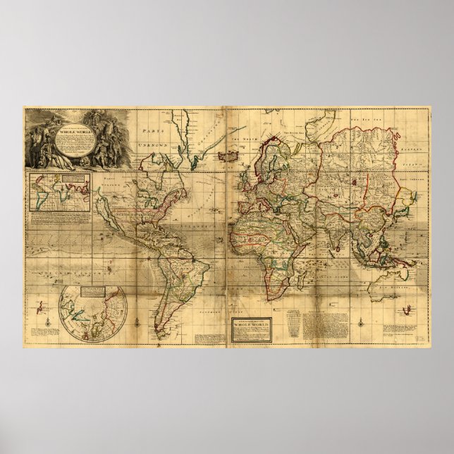 Poster Une nouvelle carte du monde entier (Devant)