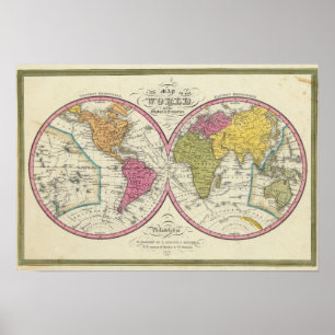 Poster Une nouvelle carte du monde sur la projection