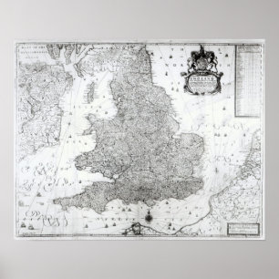 Poster Une nouvelle carte du Royaume d'Angleterre