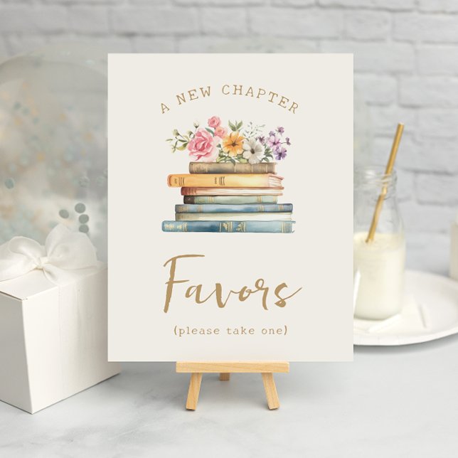 Poster Une nouvelle Fête des mariées de chapitre (A New Chapter Wildflower  Bridal Shower Poster by Painted Paperie
)