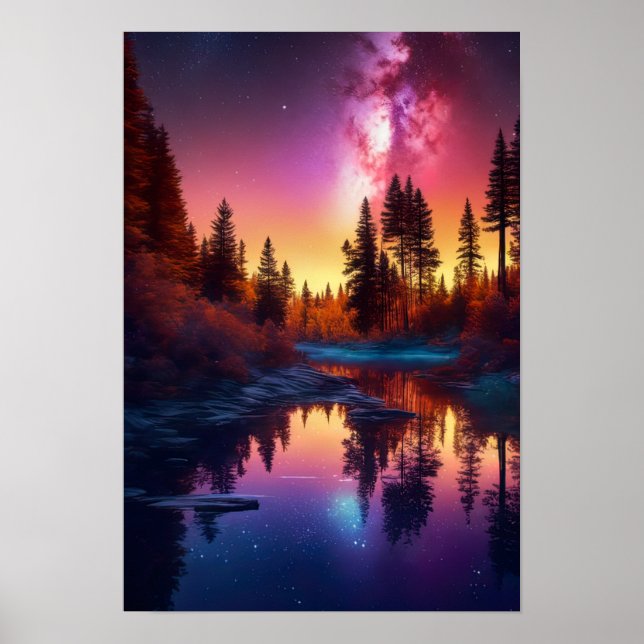 Poster Une nuit Extraordinaire sous le ciel rouge (Devant)