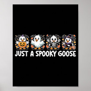 Poster Une oie effrayante mignonne drôle Halloween oie id