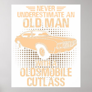 Poster Une Oldsmobile Cutlass 1970 de vieil homme