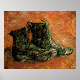 Poster Une paire de chaussures par Vincent van Gogh