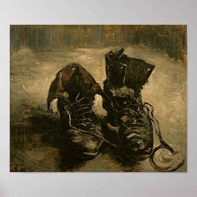Poster Une paire de chaussures, Vincent van Gogh (Devant)