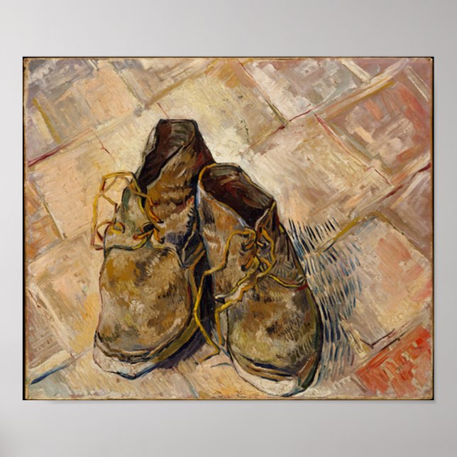 Poster Une paire de chaussures, Vincent van Gogh (Devant)
