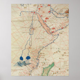 Poster Une partie de l'atlas de l'Afrique du monde