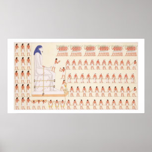 Poster Une peinture murale à Beni Hasan représentant le m