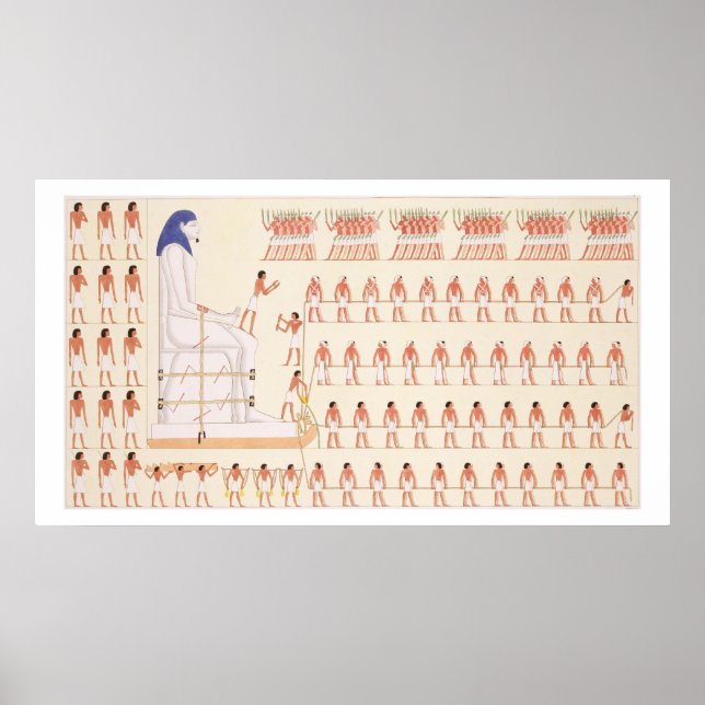 Poster Une peinture murale à Beni Hasan représentant le m (Devant)