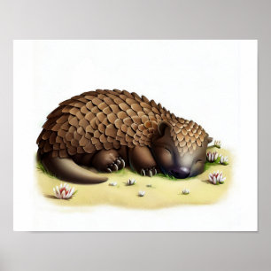 Poster Une peinture numérique d'un jeune indien mignon Pa
