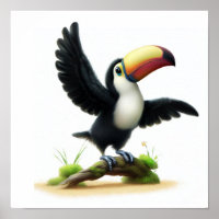 Une peinture numérique d'un Toucan à la belle fact