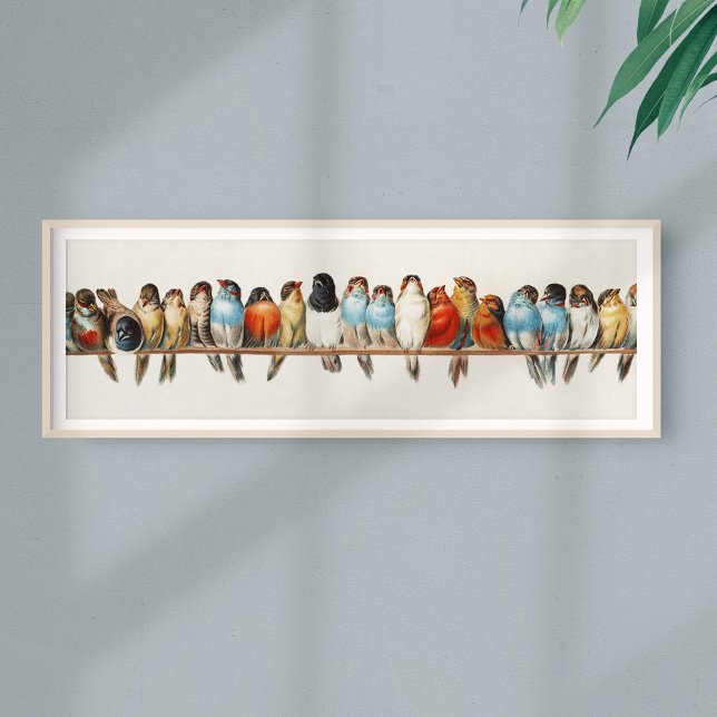 Poster Une perche d'oiseaux Illustration de la perche Vin (Créateur téléchargé)