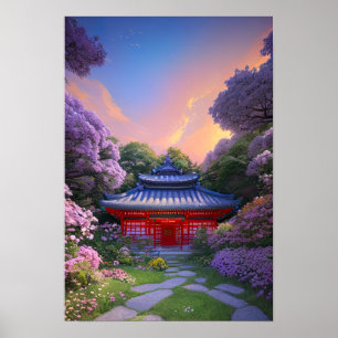 Poster Une perle cachée dans le jardin serein