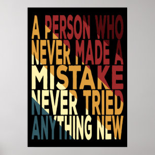 Poster Une personne qui n'a jamais fait d'erreur