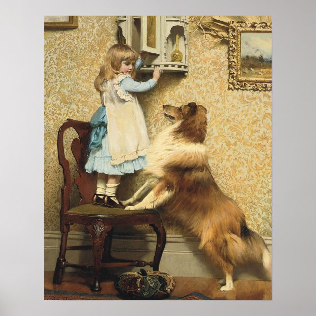 Poster Une petite fille et son abri par Burton Barber (Devant)