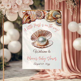 Poster Une Petite Perle Sous Le Baby shower De Mer Accuei