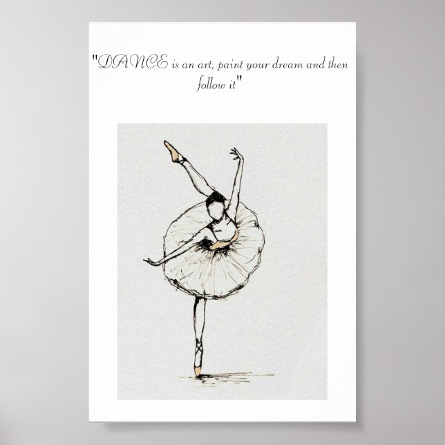 Poster Une photo de danse avec une citation de danse (Devant)