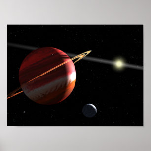 Poster Une planète de la Jupiter-masse satellisant