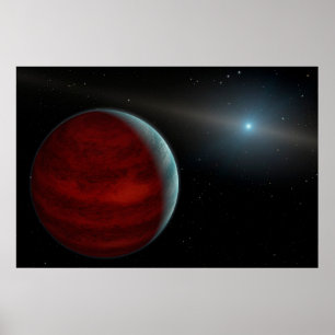 Poster Une Planète Géante Au Gaz Autour D'Une Étoile Nain