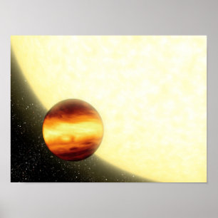 Poster Une planète géante du gaz en orbite très proche