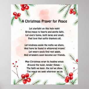 Poster Une prière de Noël pour la paix