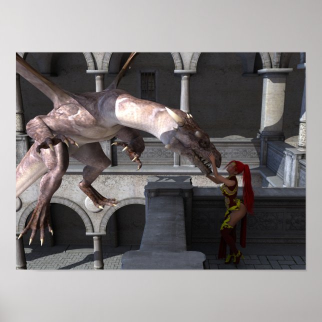 Poster Une princesse et son dragon (Devant)