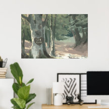 Une promenade dans les bois : Gravure d'arbre pers