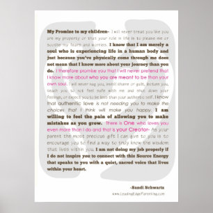 Poster Une promesse à mon enfant