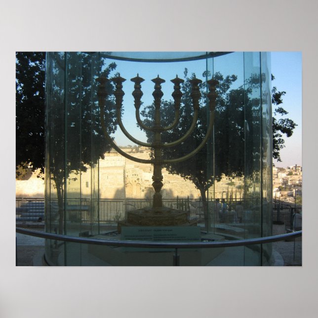 Poster Une reconstruction de la menorah du temple (Devant)