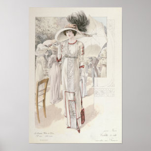 Poster Une robe de ville, des 'modes De Paris de Les