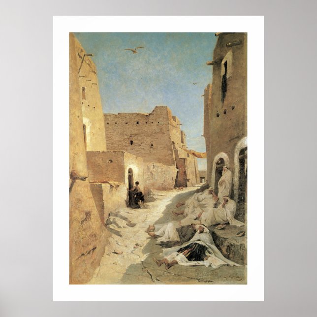 Poster Une rue à El Agouat (Devant)