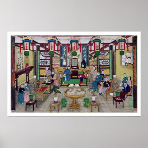 Poster Une salle à la maison de M. Kong, un marchand de P