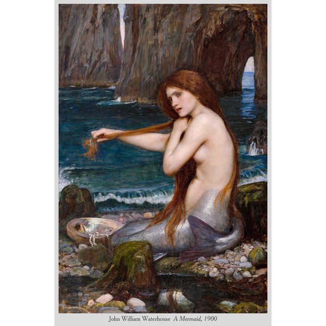 Poster Une sirène de John William Waterhouse 1900 CC1006 (Créateur téléchargé)