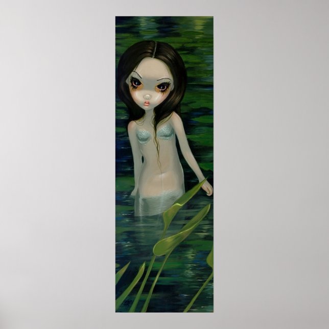 Poster Une sirène émerge gothique imaginaire Art (Devant)
