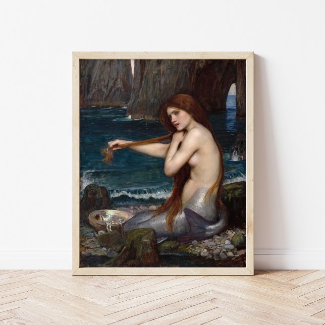 Poster Une sirène | John William Waterhouse (Créateur téléchargé)
